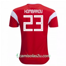 Camisolas de Futebol Rússia Kombarov 23 Equipamento Principal Copa do Mundo 2018 Manga Curta